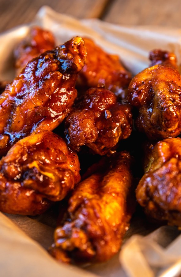 BBQ Wings at Dickmann's Sports Barn & Brew